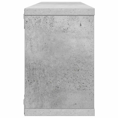 Mensole Parete a Cubo 2pz Grigio Cemento 60x15x23cm Multistrato | homemem39
