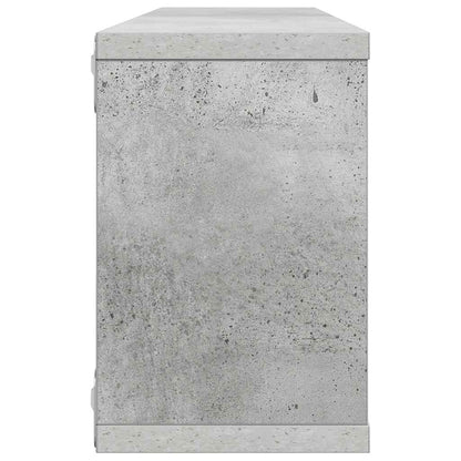 Mensole Parete a Cubo 2pz Grigio Cemento 60x15x23cm Multistrato