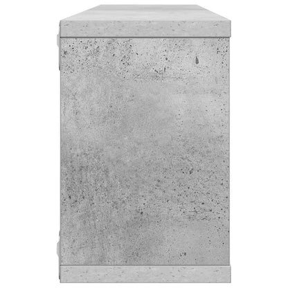 Mensole Parete a Cubo 4pz Grigio Cemento 60x15x23cm Multistrato | homemem39