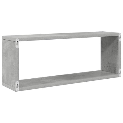 Mensole Parete a Cubo 4pz Grigio Cemento 60x15x23cm Multistrato