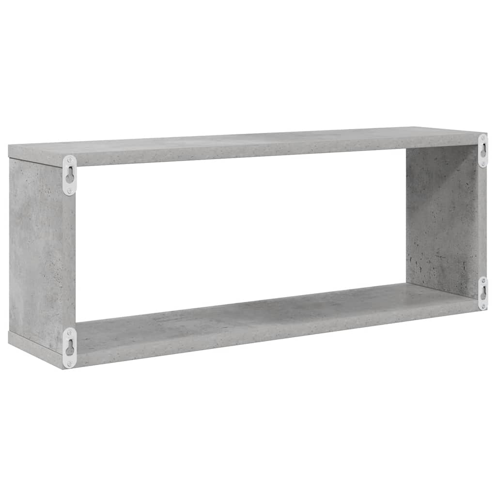 Mensole Parete a Cubo 6pz Grigio Cemento 60x15x23cm Multistrato | homemem39