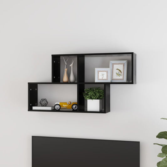 Scaffale a Parete Nero 100x18x53 cm in Legno Multistrato | homemem39