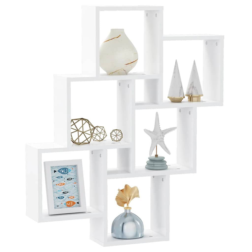 Scaffale a Parete Bianco 90x16x78 cm in Multistrato | homemem39
