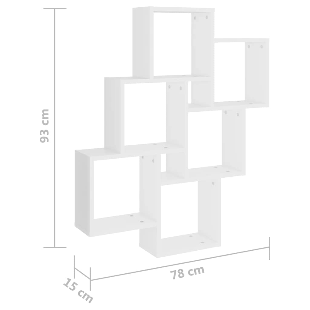 Scaffale a Parete Bianco 90x16x78 cm in Multistrato | homemem39