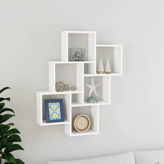 Scaffale a Parete Bianco 90x16x78 cm in Multistrato | homemem39
