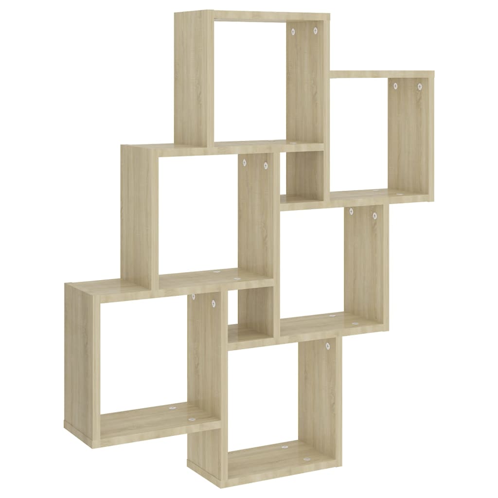 Mensola Parete Cubo Rovere Sonoma 78x15x93cm Legno Multistrato | homemem39
