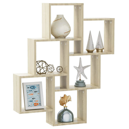 Mensola Parete Cubo Rovere Sonoma 78x15x93cm Legno Multistrato | homemem39