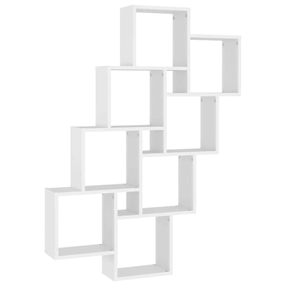 Mensola Parete a Cubo Bianca 90x15x119 cm in Legno Multistrato | homemem39