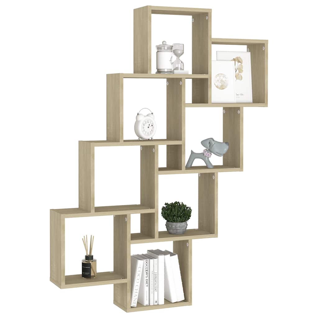Mensola Parete Cubo Rovere Sonoma 90x15x119cm Legno Multistrato | homemem39