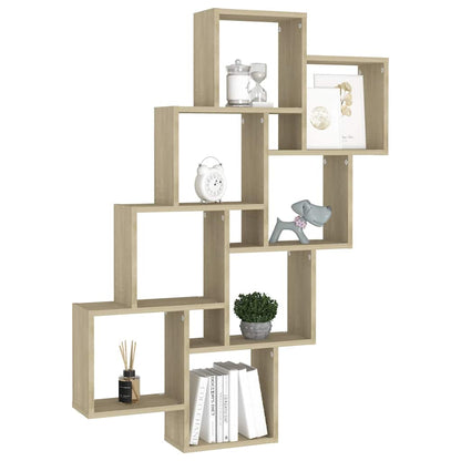 Mensola Parete Cubo Rovere Sonoma 90x15x119cm Legno Multistrato