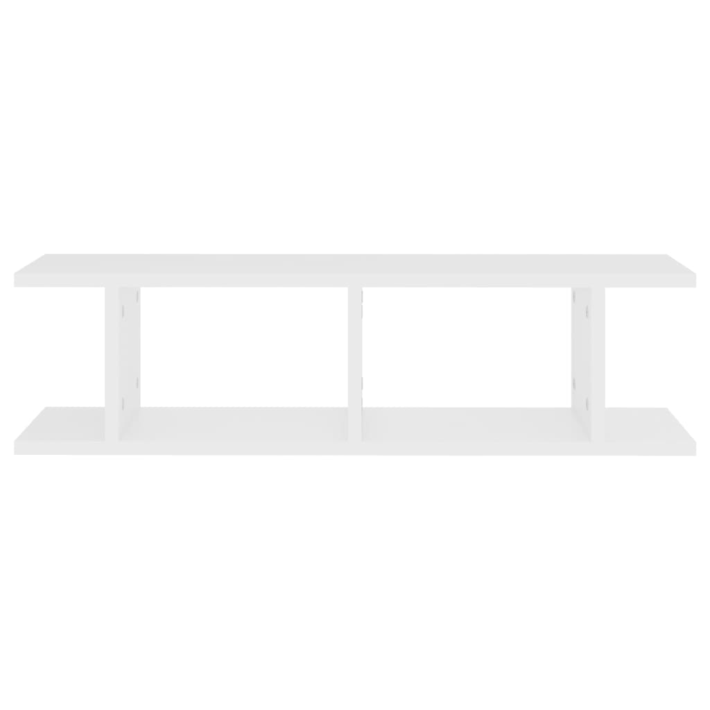 Mensole a Parete 2 pz Bianco 75x18x20 cm in Multistrato | homemem39