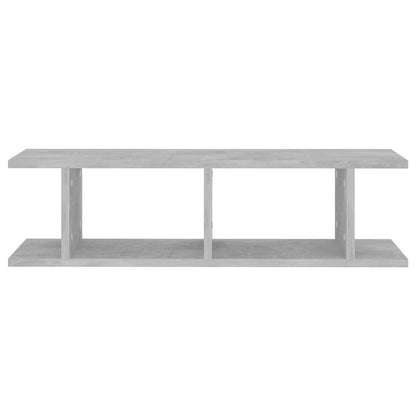 Mensole a Parete 2 pz Grigio Cemento 75x18x20 cm in Multistrato | homemem39