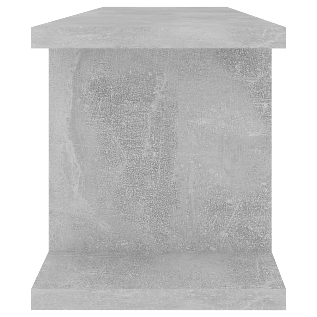 Mensole a Parete 2 pz Grigio Cemento 75x18x20 cm in Multistrato | homemem39