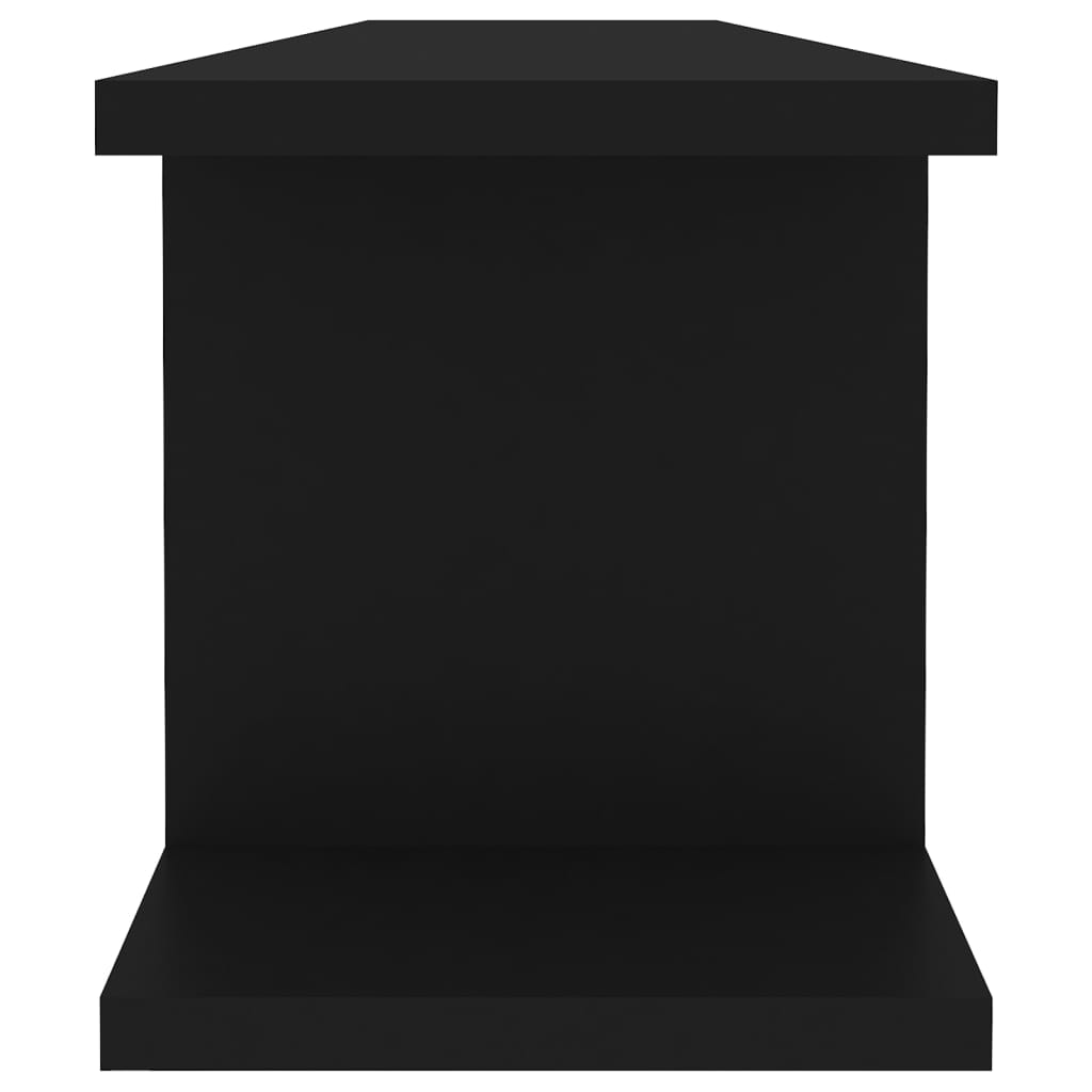 Mensole a Parete 2 pz Nere 90x18x20 cm in Legno Multistrato