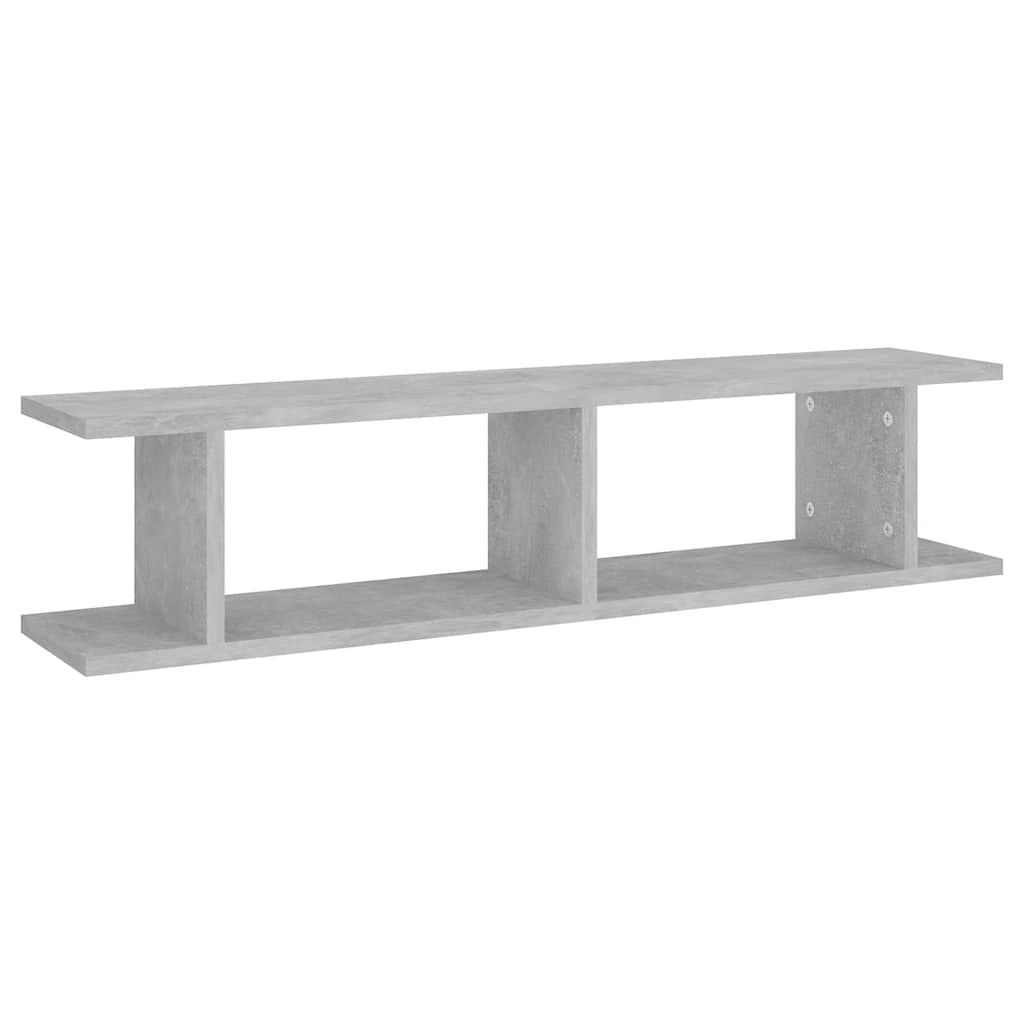 Mensole Parete 2pz Grigio Cemento 90x18x20 cm Legno Multistrato