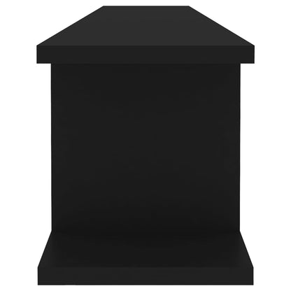 Mensole a Parete 2 pz Nere 105x18x20 cm in Legno Multistrato | homemem39