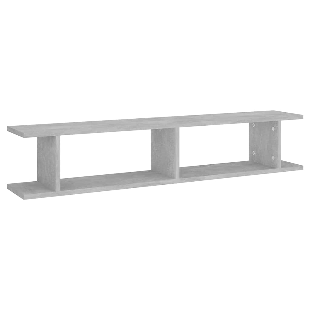Mensole Parete 2pz Grigio Cemento 105x18x20cm Legno Multistrato