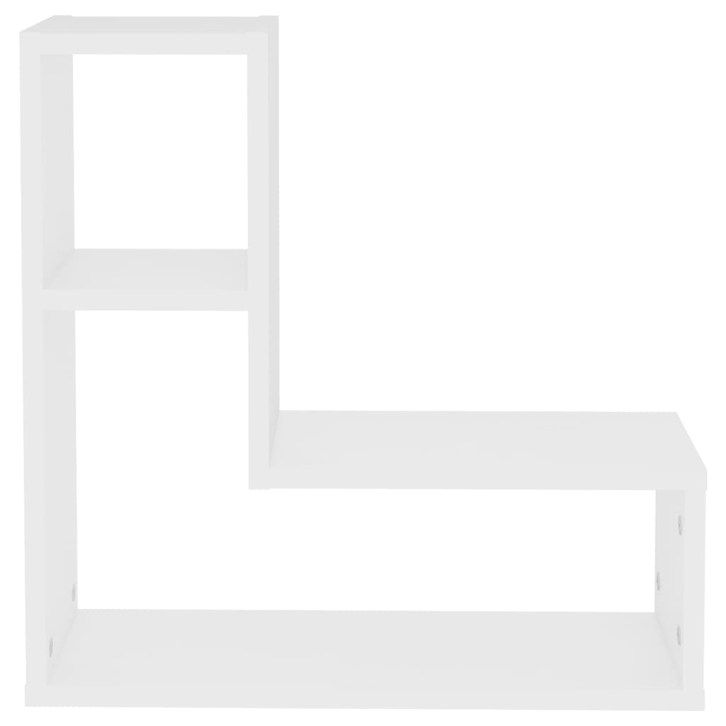 Mensole a Muro 2 pz Bianche 50x15x50 cm in Legno Multistrato | homemem39