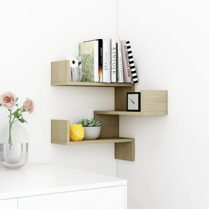 Scaffale Angolare a Muro Sonoma 40x40x50 cm Legno Multistrato | homemem39