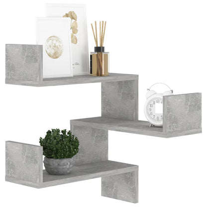 Scaffale Angolare a Muro Grigio Cemento 40x40x50 cm Multistrato | homemem39
