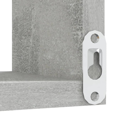 Scaffale Angolare a Muro Grigio Cemento 40x40x50 cm Multistrato | homemem39