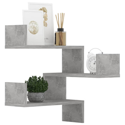 Scaffali Angolari Muro 2pz Grigio Cemento 40x40x50 Multistrato | homemem39