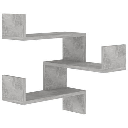 Scaffali Angolari Muro 2pz Grigio Cemento 40x40x50 Multistrato | homemem39
