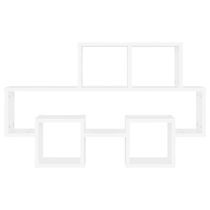 Scaffale a Muro Auto Bianco 82x15x51 cm Legno Multistrato | homemem39