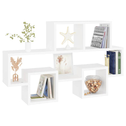 Scaffale a Muro Auto Bianco 82x15x51 cm Legno Multistrato | homemem39