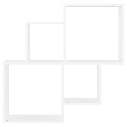 Mensola da Parete a Cubo Bianca 80x15x78,5 cm in Multistrato | homemem39