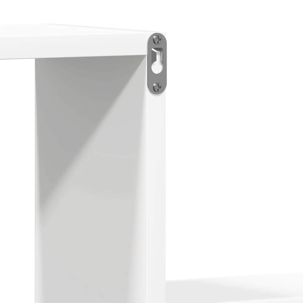 Mensole a Muro 2 pz Bianche 100x15x20 cm in Legno Multistrato