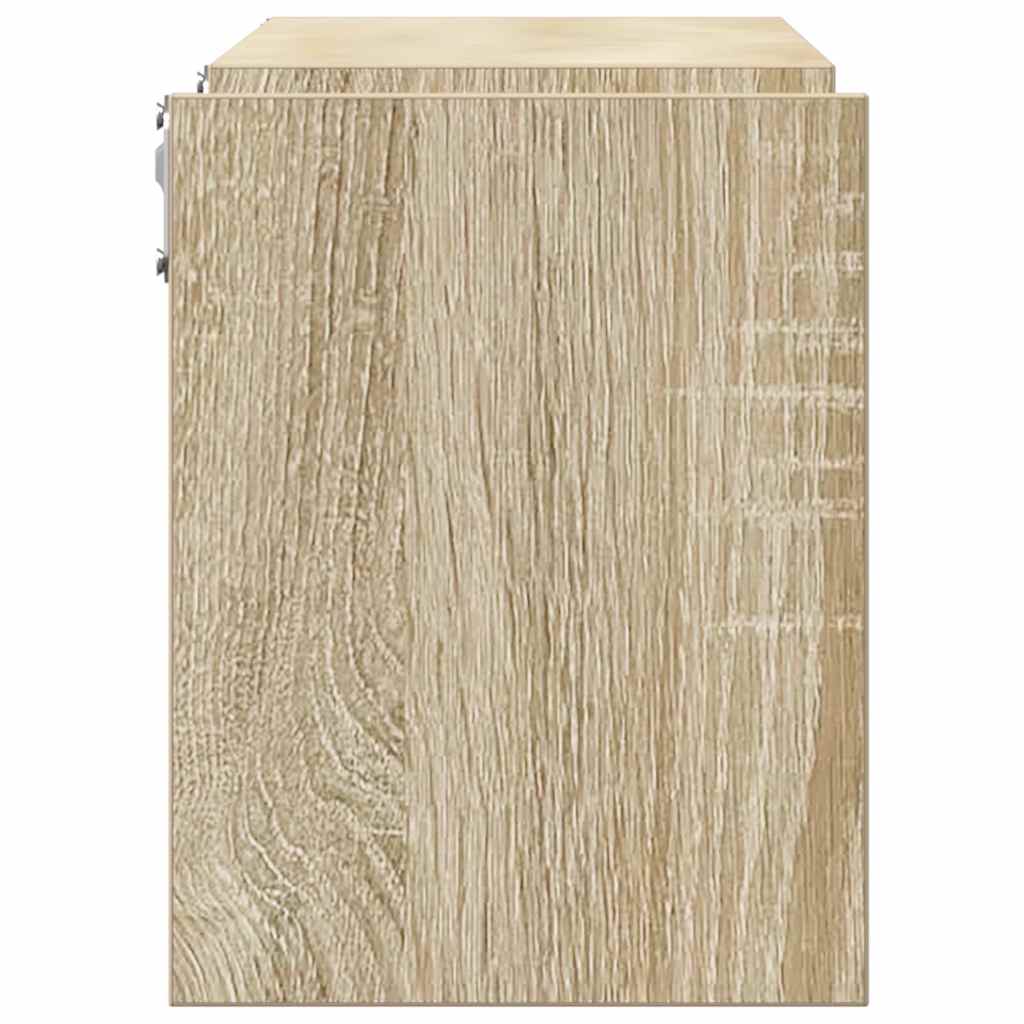 Mensole a Muro 2pz Rovere Sonoma 100x15x20 cm Legno Multistrato