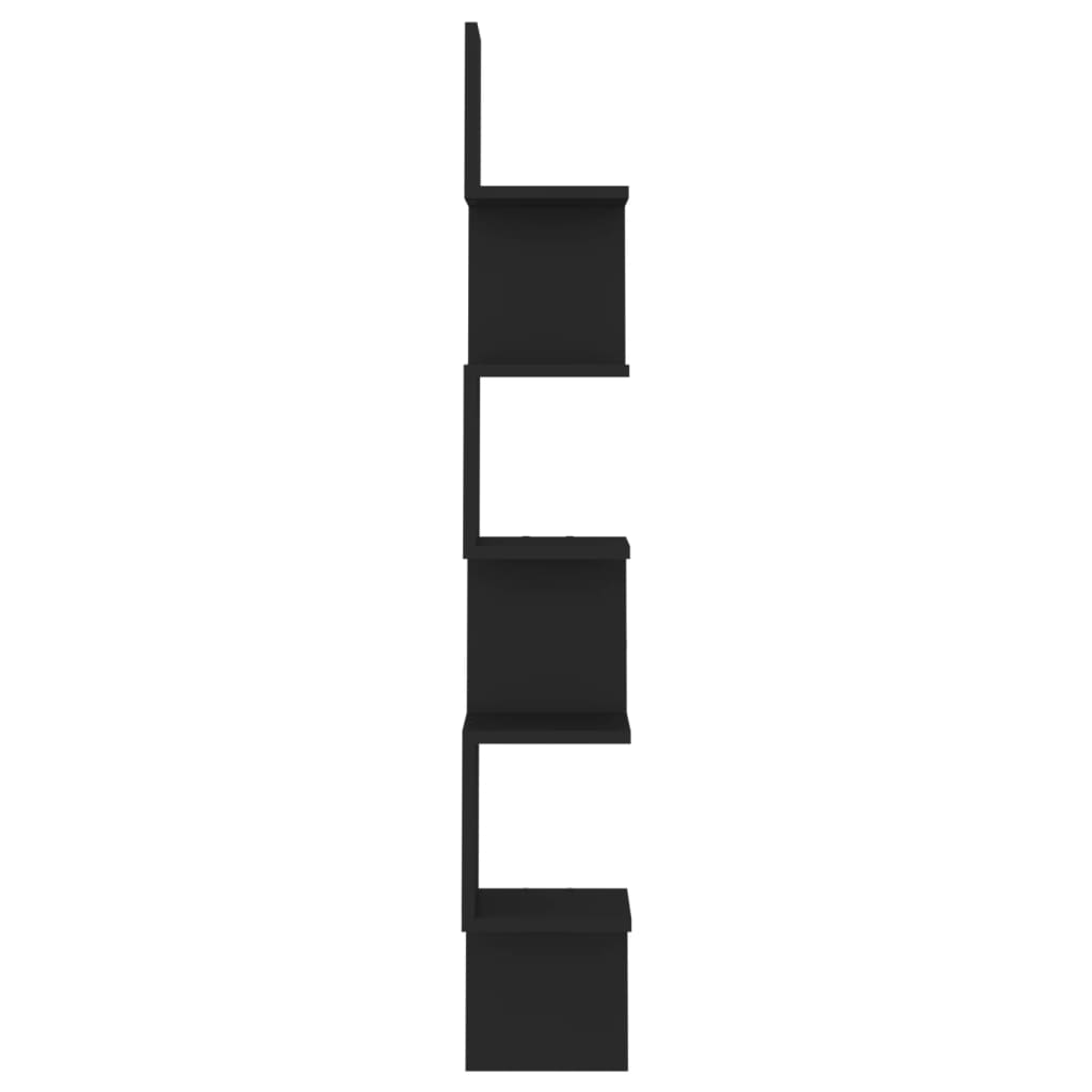Scaffale Angolare Muro Nero 20x20x127,5cm Truciolato | homemem39