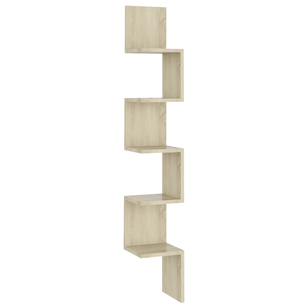 Scaffale Angolare Muro Sonoma 20x20x127,5cm Truciolato