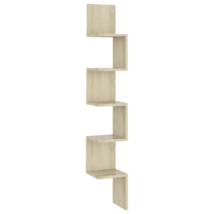 Scaffale Angolare Muro Sonoma 20x20x127,5cm Truciolato