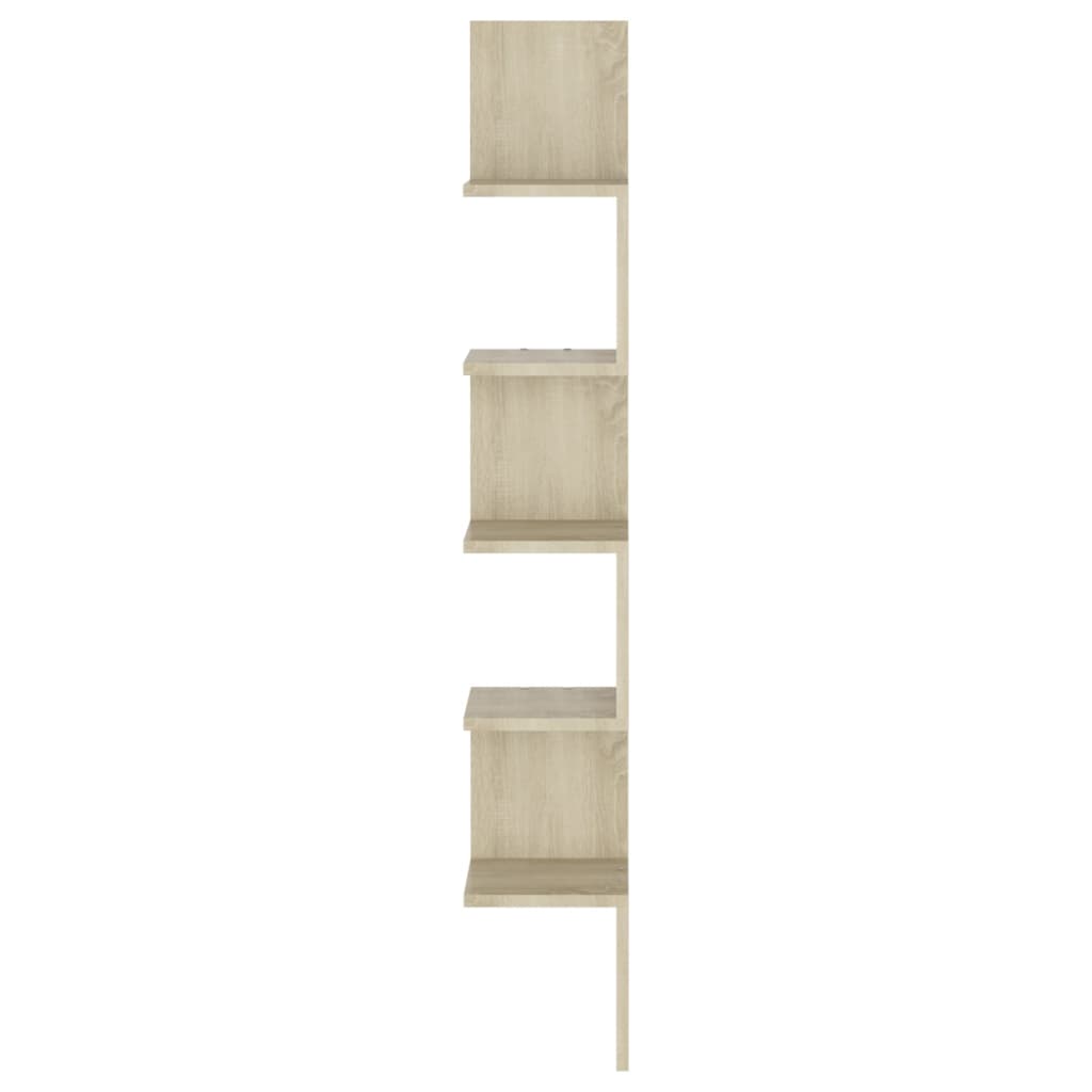 Scaffale Angolare Muro Sonoma 20x20x127,5cm Truciolato