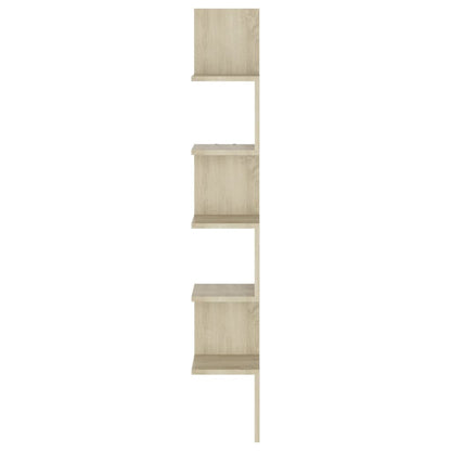 Scaffale Angolare Muro Sonoma 20x20x127,5cm Truciolato