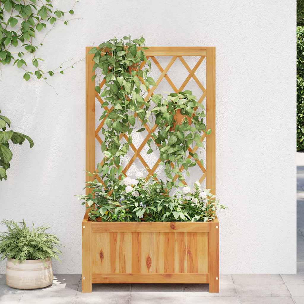 Letto Rialzato da Giardino con Graticcio in Massello di Acacia | homemem39