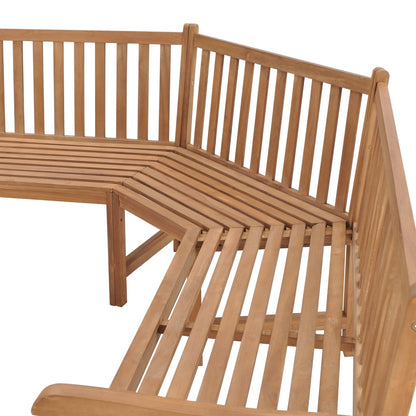 Panchina da Giardino ad Angolo 185x185x90 cm Massello di Teak | homemem39