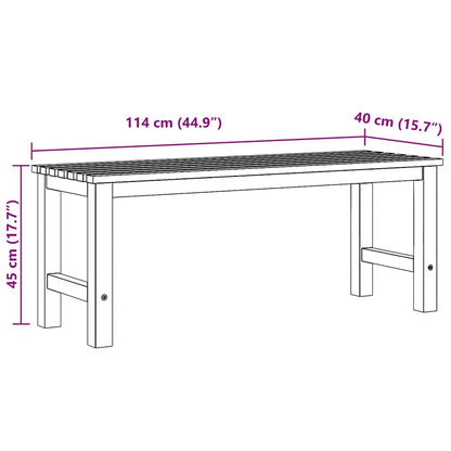Panchina da Giardino 114 cm in Legno Massello di Teak | homemem39