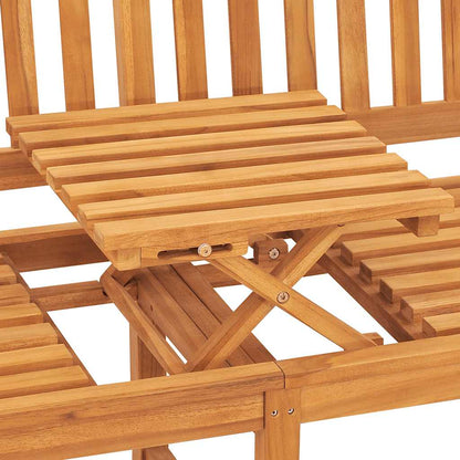 Panca Giardino 3 Posti con Tavolino 150 cm Legno Massello Teak | homemem39
