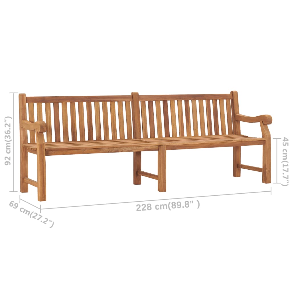 Panca da Giardino 228 cm in Legno Massello di Teak | homemem39