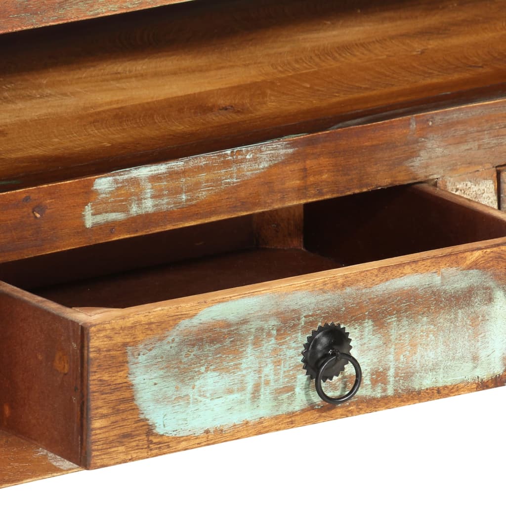 Mobile Porta TV Multicolore 110x30x40 cm in Legno di Recupero - homemem39