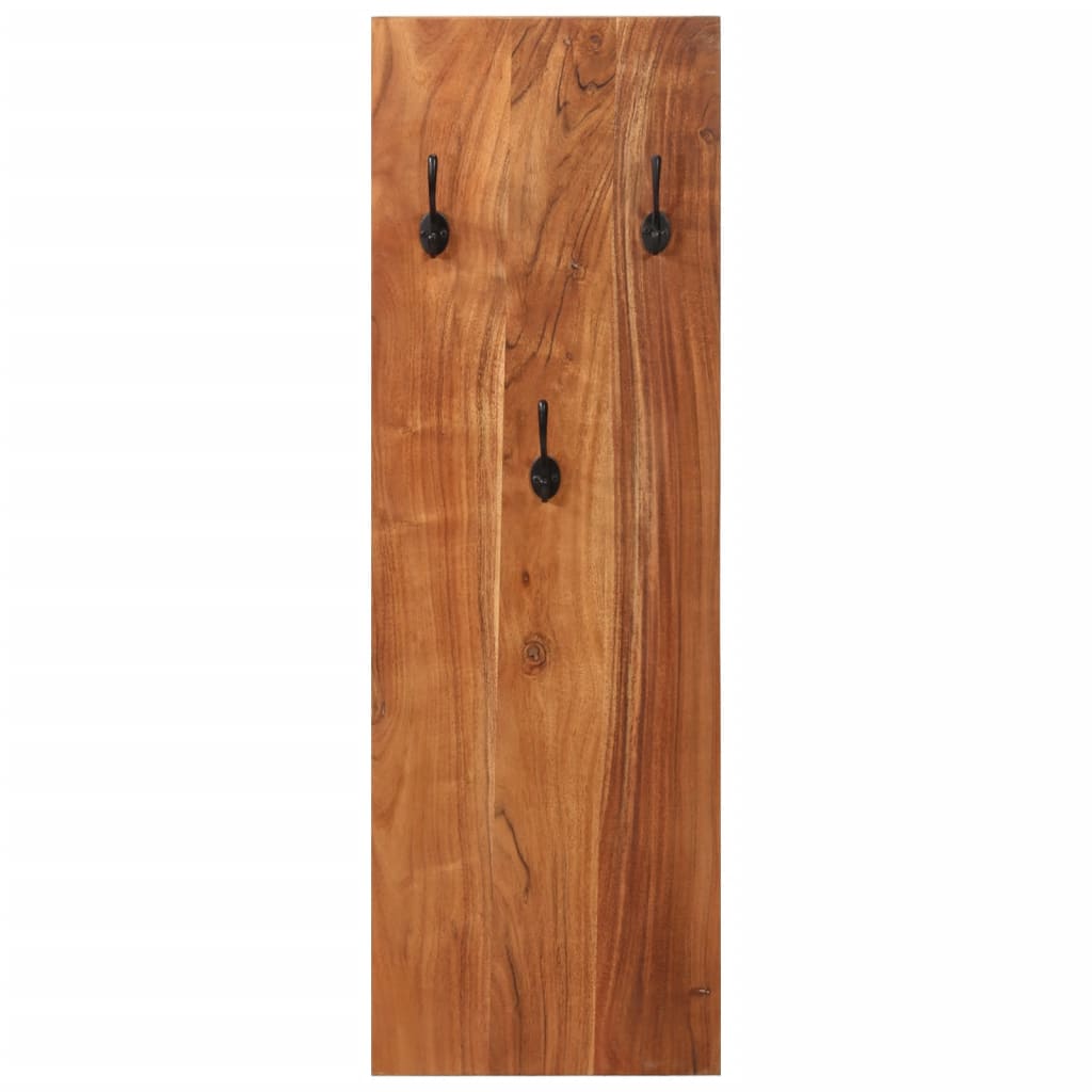 Appendiabiti a Parete 2 pz 36x3x110cm Legno Massello di Acacia - homemem39