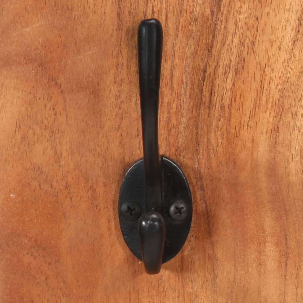 Appendiabiti a Parete 2 pz 36x3x110cm Legno Massello di Acacia - homemem39