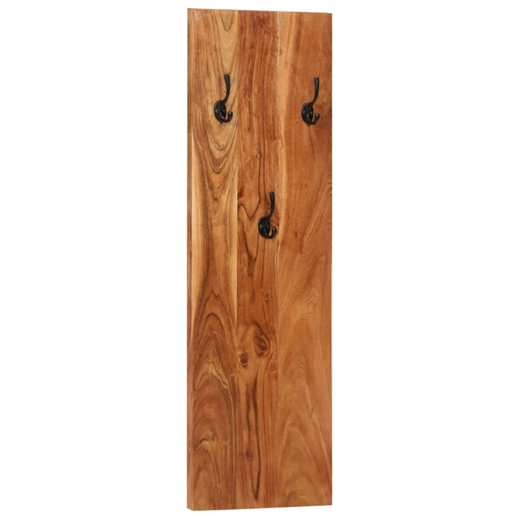 Appendiabiti a Parete 2 pz 36x3x110cm Legno Massello di Acacia - homemem39