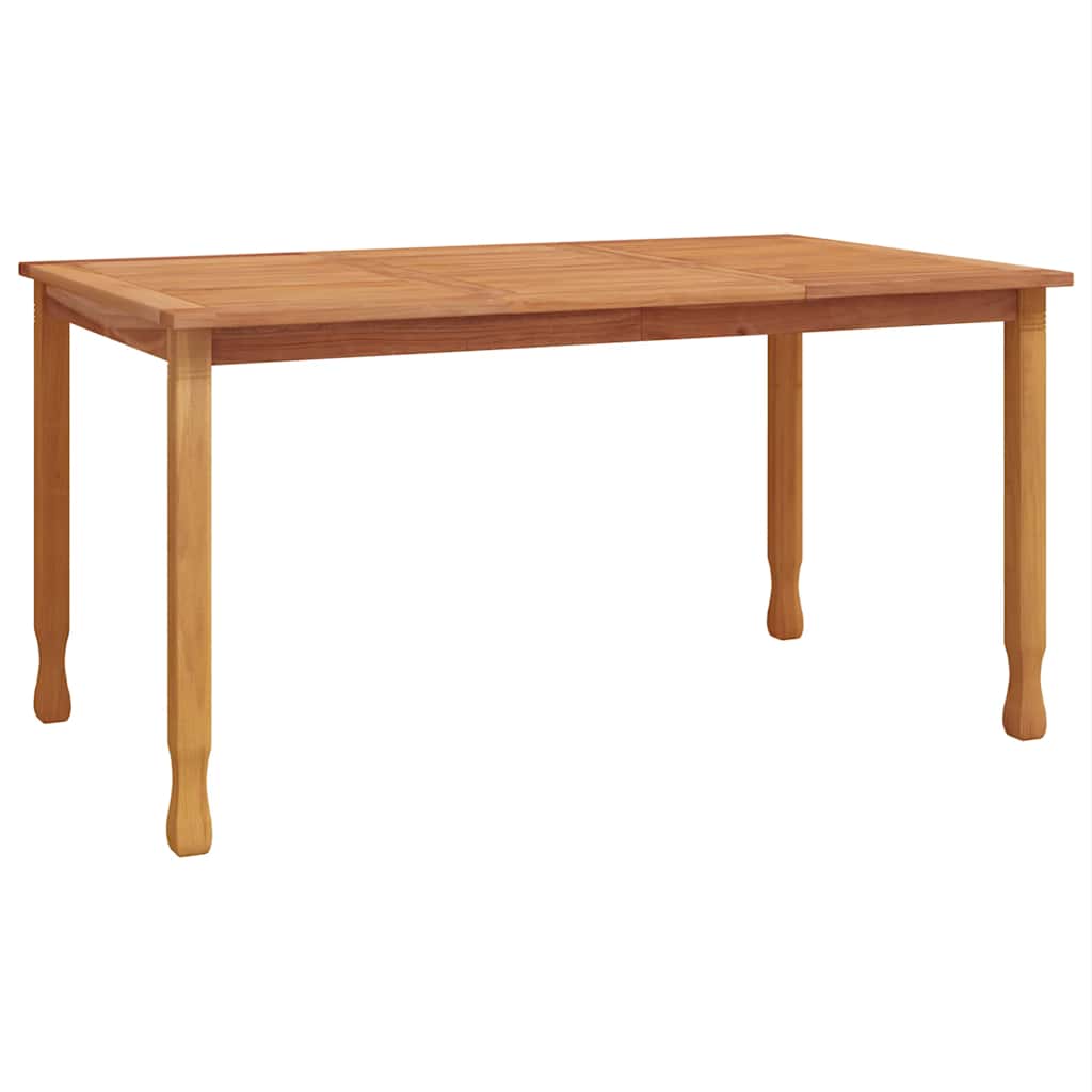 Tavolo da Pranzo da Giardino 150x90x75cm Legno Massello di Teak | homemem39