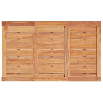 Tavolo da Pranzo da Giardino 150x90x75cm Legno Massello di Teak | homemem39