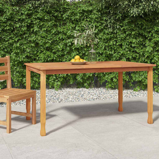 Tavolo da Pranzo da Giardino 150x90x75cm Legno Massello di Teak | homemem39