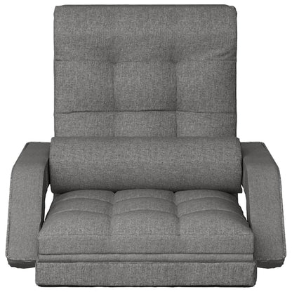 Sedia da Terra Pieghevole Funzione Letto Tessuto Grigio Chiaro | homemem39